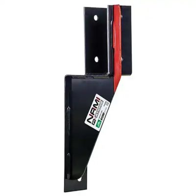 Équerre Nami N1200 support poutre fixation fondation en acier peint noir sur fond blanc.