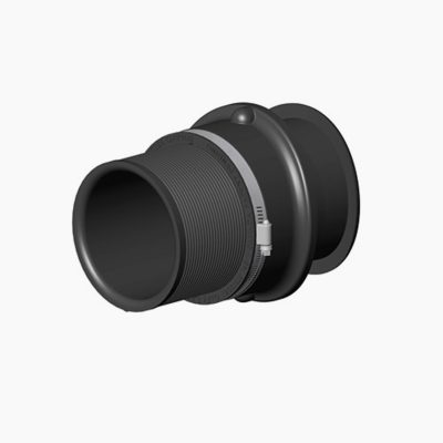 Sellette universelle SF-Max 100 mm 4" PVC blanc sur fond blanc, vue en détail de la fixation