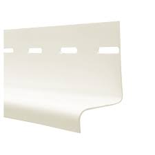 Moulure d'égouttement vinyle Blanc Loup blanc sur fond neutre, vue sur profil et fonction d’écoulement