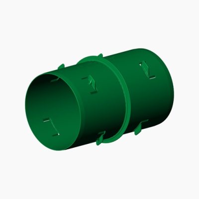 Manchon intérieur drain 4" 1M0040 PEHD avec clips sur fond blanc
