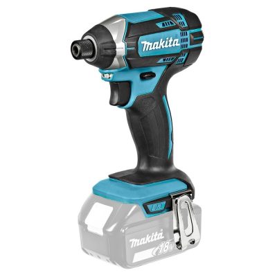 Visseuse à chocs Makita DTD152 18 V 1/4" sur fond neutre, vue détaillée de l’outil