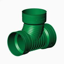 Té drain 4" 1TY044 PEHD raccord en Y pour tuyaux drainage sur fond blanc