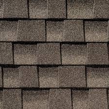 Bardeau GAF Timberline HDZ Mission Brown Brun mission photographié sur fond neutre avec mise au point sur la texture architecturale