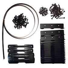 Système de store pour patio Pylex noir quincaillerie ombrage extérieur sur fond blanc