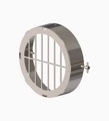 Grille plastique drain 6" clip protection anti‑debris sur fond blanc