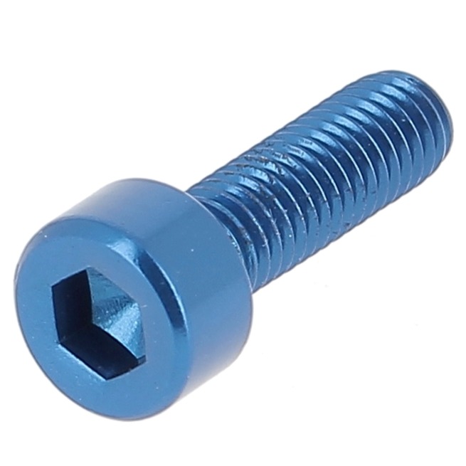 Vis à tôle Bleu Royal #9 2" photographiée sur fond neutre avec mise au point sur le filetage et la finition bleu royal.