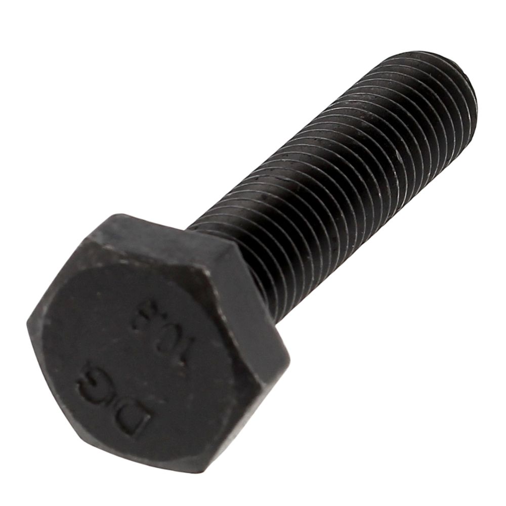 Vis à tôle #9 2" noire photographiée sur fond neutre avec mise au point sur la tête hexagonale