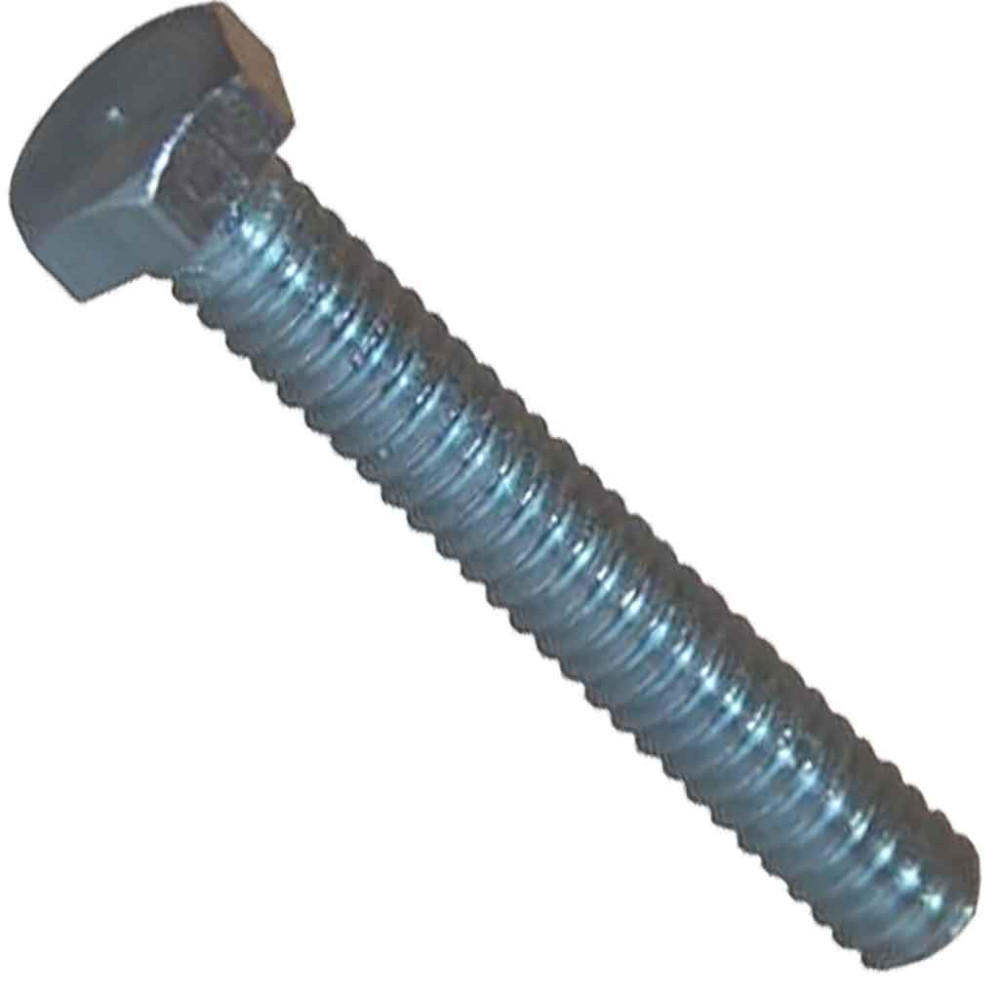 Vis structurale CST 5/16" x 4" photographiée sur fond neutre avec mise au point sur la tête hexagonale